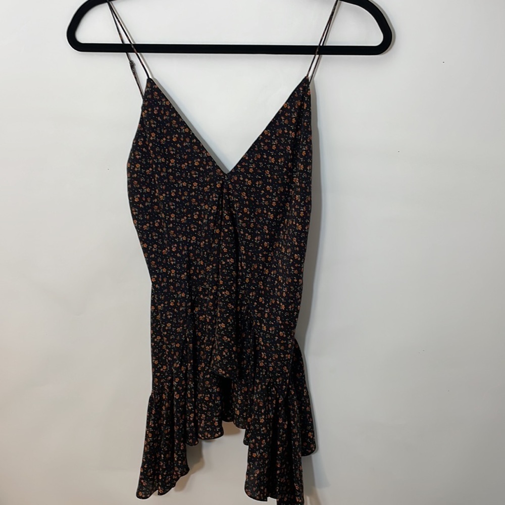 Michael Kors Collection Auburn Multi Vintage Floral Silk Tank Top size 0 - Picture 7 of 11